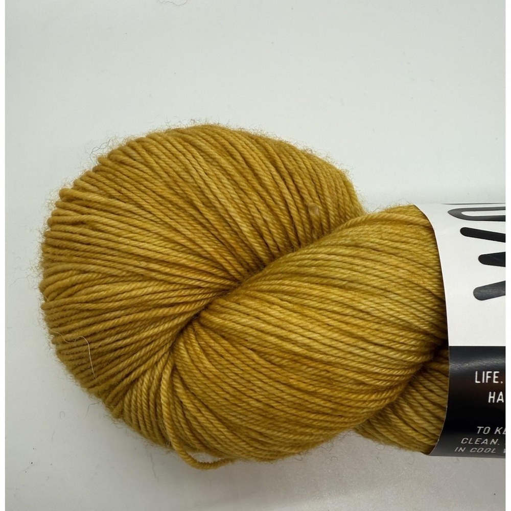 Woolen Boon Hand Dyed Sock Yarn‎ - Boon Classic 1849 - Yellow Gold- 1 Skein/Hank - Picture 5 of 6